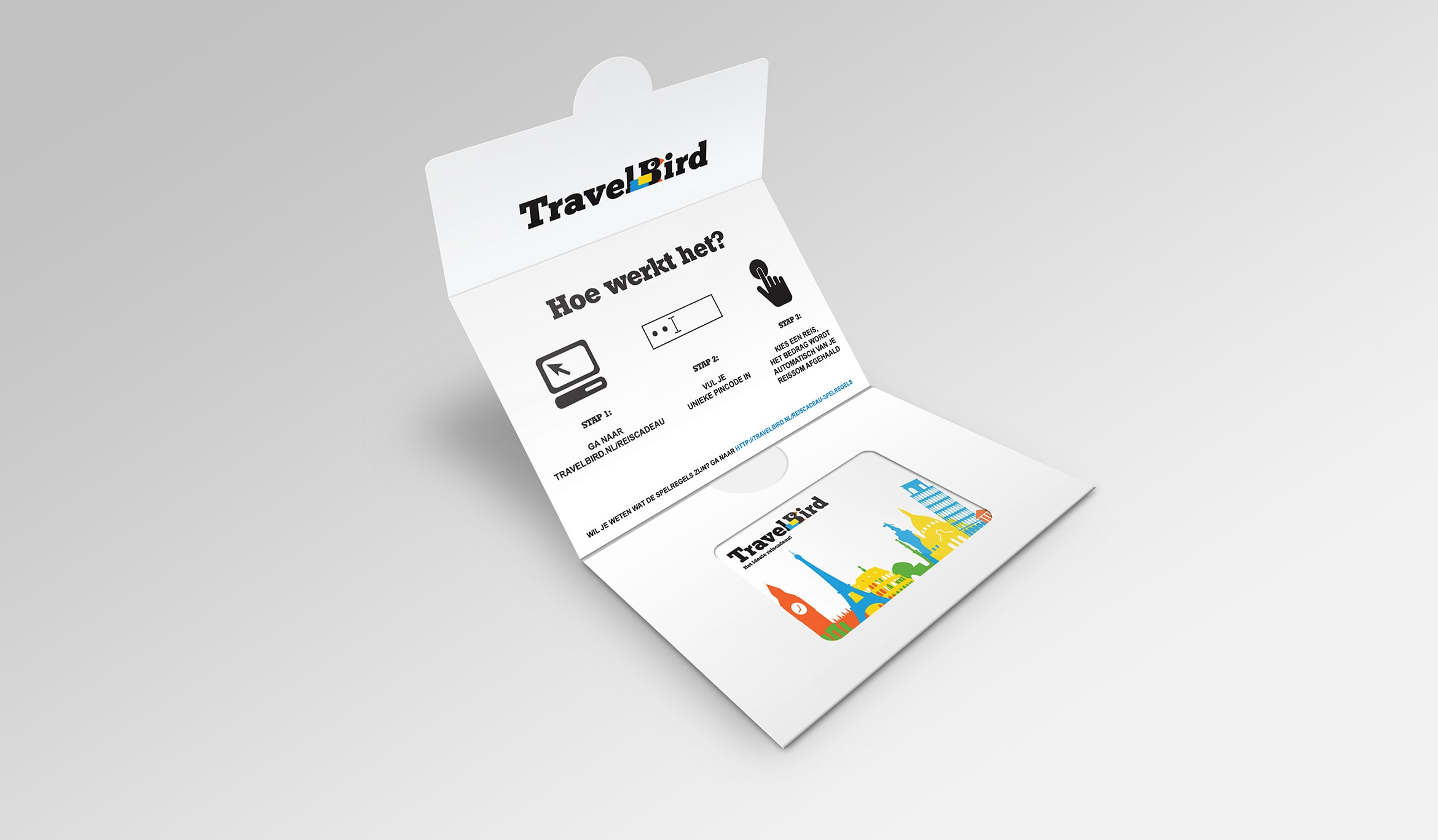 TravelBird Giftcard packaging